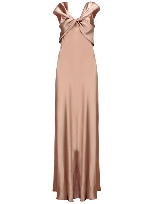 Abito donna satinato bronzo Alberta Ferretti | AF044901190169